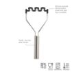 Picture of Silicone Potato Masher with Stainless Steel Handle - Charcoal