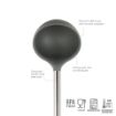 Picture of Silicone Ladle with Stainless Steel Handle - Charcoal