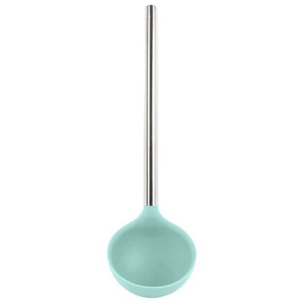 Picture of Silicone Ladle with Stainless Steel Handle -  Light Aqua