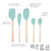 Picture of Flex-Core Spatula Wood Handled Set S/5 Light Aqua