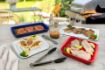 Picture of Large Prep & Serve Marinade Tray Set - White & Stratus Blue