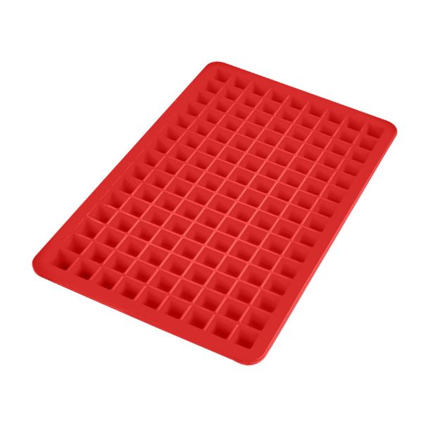 Picture of Silicone Mini Ice Cube Tray with Lid - Candy Apple Red