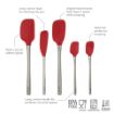 Picture of Flex-Core® Stainless Steel Handled Spatula Set of 5 - Cayenne