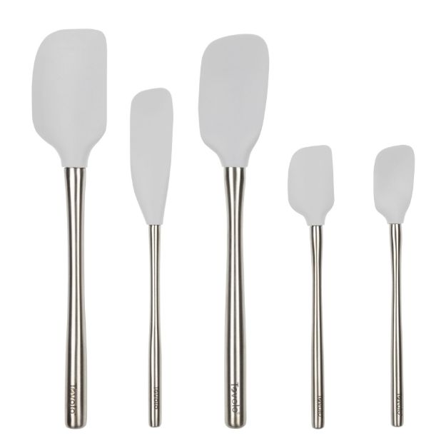 Picture of Flex-Core® Stainless Steel Handled Spatula Set of 5 - Oyster Gray