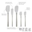 Picture of Flex-Core® Stainless Steel Handled Spatula Set of 5 - Oyster Gray