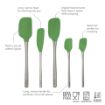 Picture of Flex-Core® Stainless Steel Handled Spatula Set of 5 - Pesto