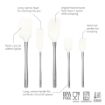 Picture of Flex-Core® Stainless Steel Handled Spatula Set of 5 - White