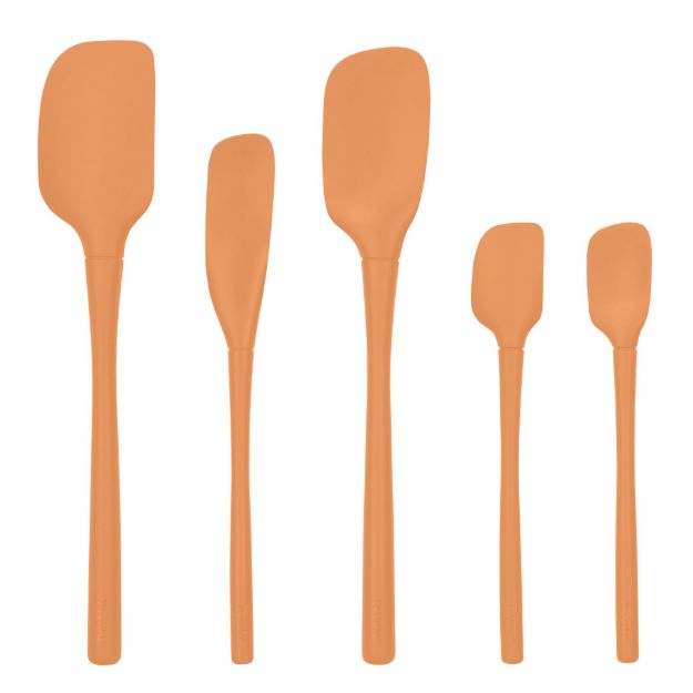 Picture of Flex-Core® All Silicone Spatula Set of 5 - Apricot