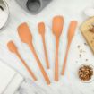 Picture of Flex-Core® All Silicone Spatula Set of 5 - Apricot