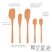 Picture of Flex-Core® All Silicone Spatula Set of 5 - Apricot