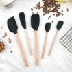 Picture of Flex-Core® Wood Handled Spatula Set of 5 - Black