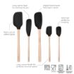 Picture of Flex-Core® Wood Handled Spatula Set of 5 - Black