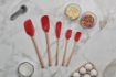 Picture of Flex-Core® Wood Handled Spatula Set of 5 - Cayenne