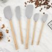 Picture of Flex-Core® Wood Handled Spatula Set of 5 - Oyster Gray