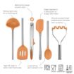 Picture of Silicone Utensil Set of 6 - Apricot