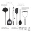 Picture of Silicone Utensil Set of 6 - Black