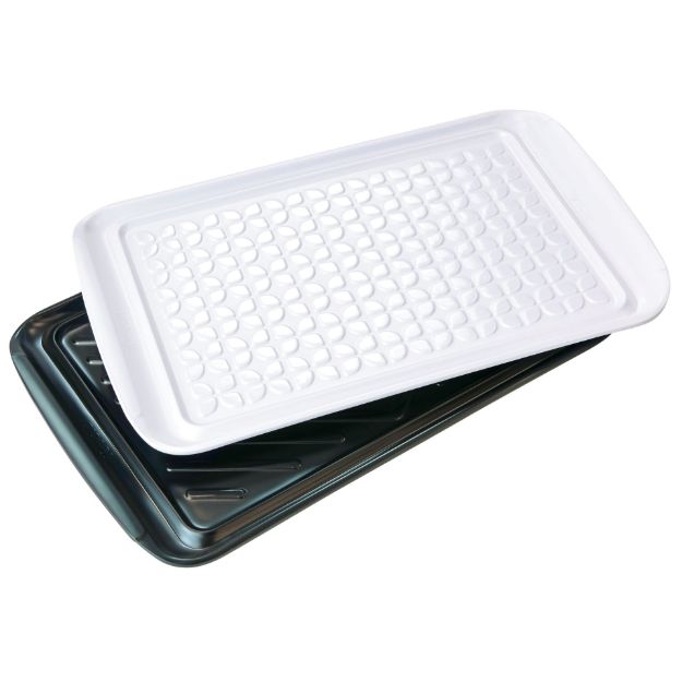 Picture of Prep & Serve BBQ Trays S/2 Wht/Blk